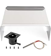 PETKAO Porcelain Steel Fire Burn Pot, BCA012 Heat Baffle Diffuser and Igniter for Traeger and Mos...