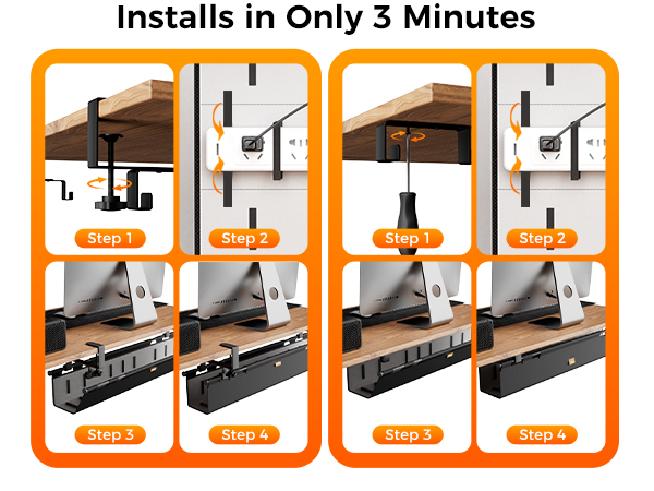 desk cable management tray
