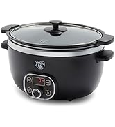 GreenLife 6 Quart Ceramic Slow Cooker, PFAS-Free, Programmable, Removable Healthy Nonstick Pot fo...