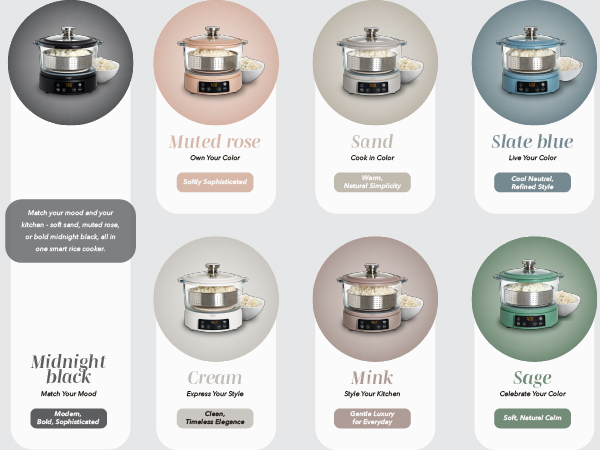 Match your mood and your kitchen - All in one smart rice cooker
