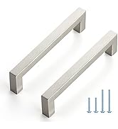 Ravinte 30 Pack Cabinet Handles Square Cabinets Cupboard Handles Brushed Nickel Drawer Pulls Stai...