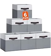 Criusia Storage Cubes -11 inch Closet Organizers and Storage Bins for Clothes -6 Pack Fabric Stor...