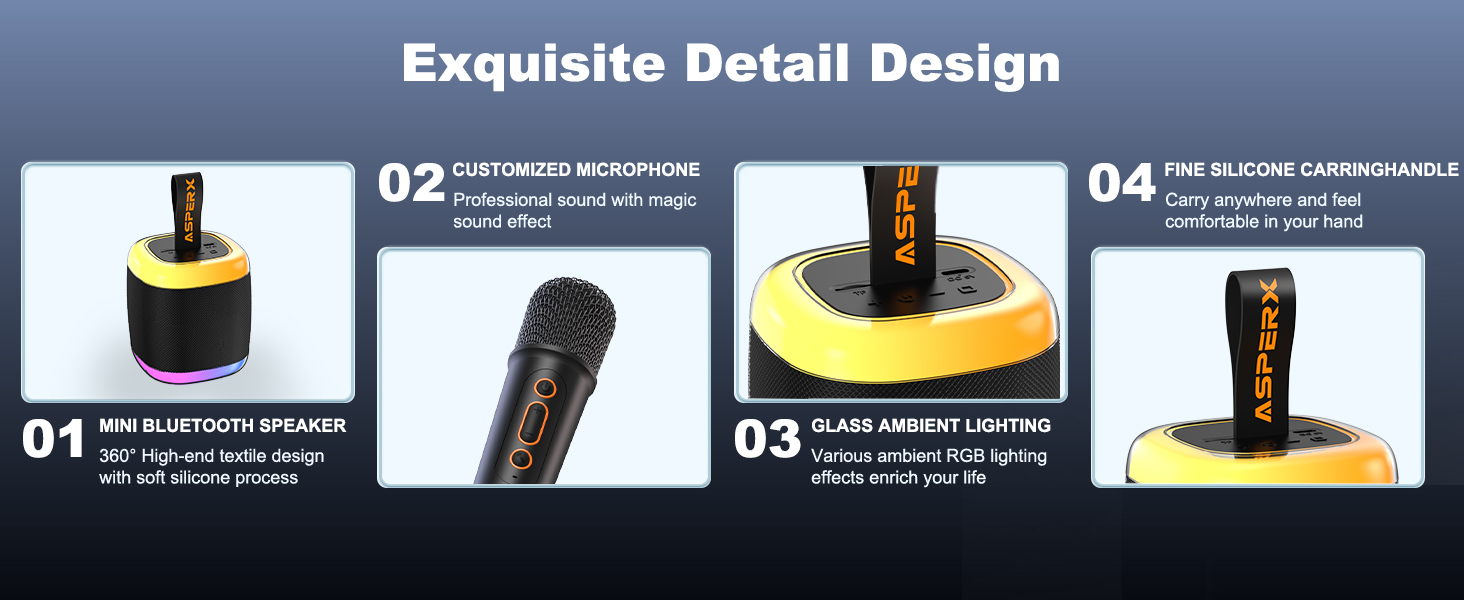 mini karaoke machine with 2 wireless microphones