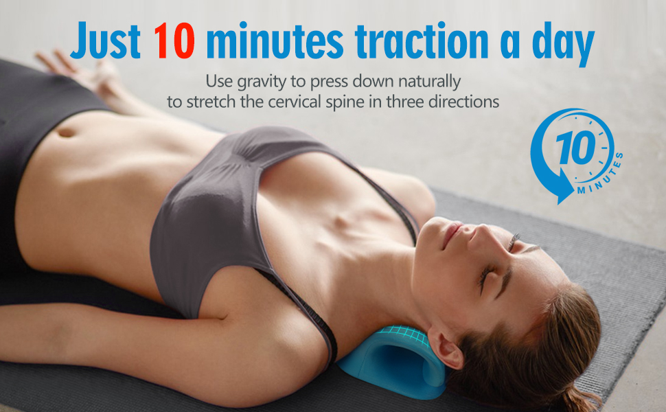 This cervical neck stretcher relieve neck pain in just 10 minutes a day