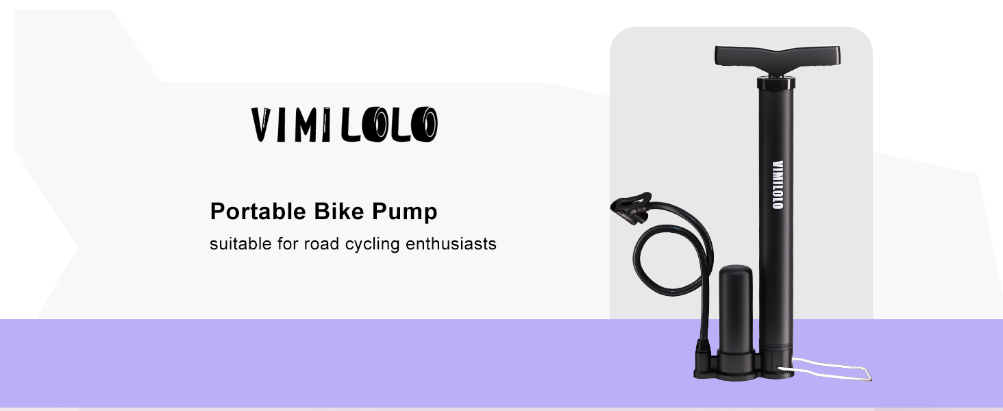 Bike Pump Air Bicycle Pump Inflator for Presta and Schrader Valve Tire Pump