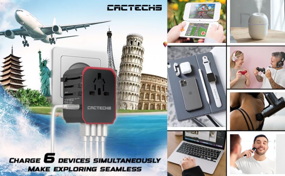 6 in 1 travel adapter