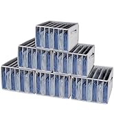 Zilink Upgraded Pants Organizer with Support Board Clear Jeans Organizer for Closet with 7 Grids ...