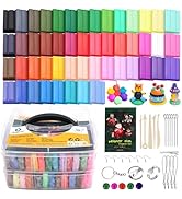Polymer Clay 50 Colors, Artecho Oven Bake Clay for Kids, Sculpey Clay Kit with DIY Kits for Adult...