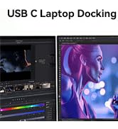 USB C Laptop Docking Station 3 Monitors with Dual DisplayPort 4K@120Hz and HDMI 4K@60Hz