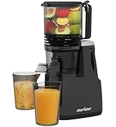 Sunvivi Cold Press Juicer with 5.9" Wide Feed Chute, 250W Slow Masticating Juicer Machines Fit Wh...