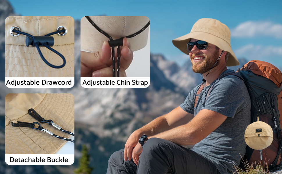 Quick Dry Waterproof Packable Bucket Hat