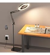 1800 Lumens Ring Light Tripod for iPhone – Upgrade 10” Overhead Light with Stand &amp; Remote, 2X Bri...