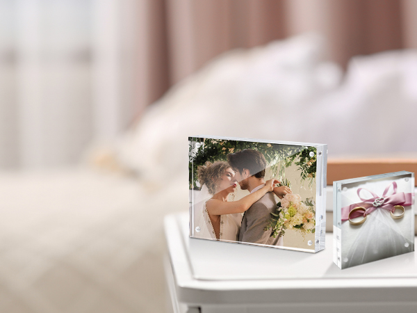 4x6 5x7 8x10 3.5x5 4x4 magnetic picture frame acrylic photo frame clear frameless double sided