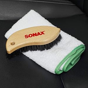 sonax car detailing interior brush textile fabric