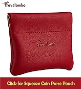 Travelambo Leather Squeeze Coin Purse Pouch Change Holder