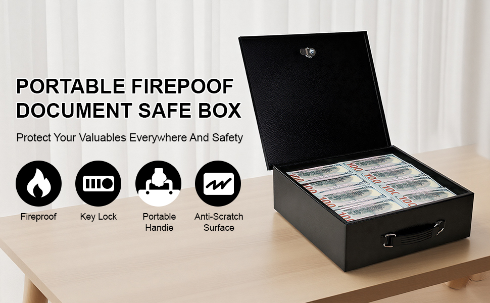 Fireproof Document Lock Box