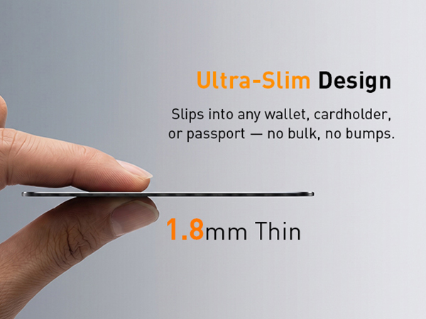 TRSC001CF-1.8mm ultra-thin wallet tracker profile