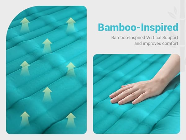 Bamboo-Inspired Vertical Support and improves comfort