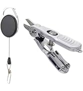 SHIAWASENA Portable Fishing Line Cutter with Retractors, Hook Eye Cleaner and Knot Tying Tool, St...