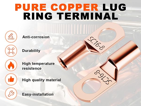 Copper lugs Assortment