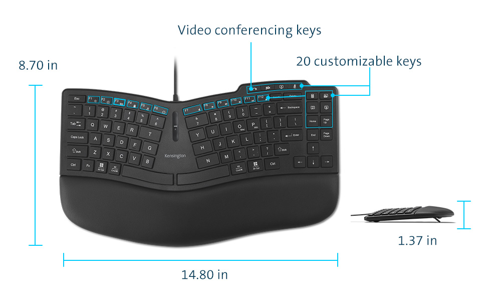 20 customizable keys