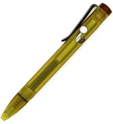 WANERSEN Ultem Amber Fountain Pocket Bolt Pen, Imported PEI Resin Body, 4.6"