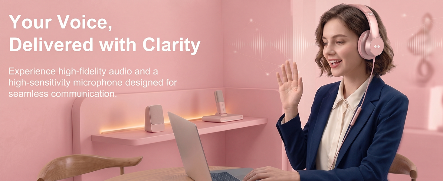 Wired headphones with built-in mic for clear calls.