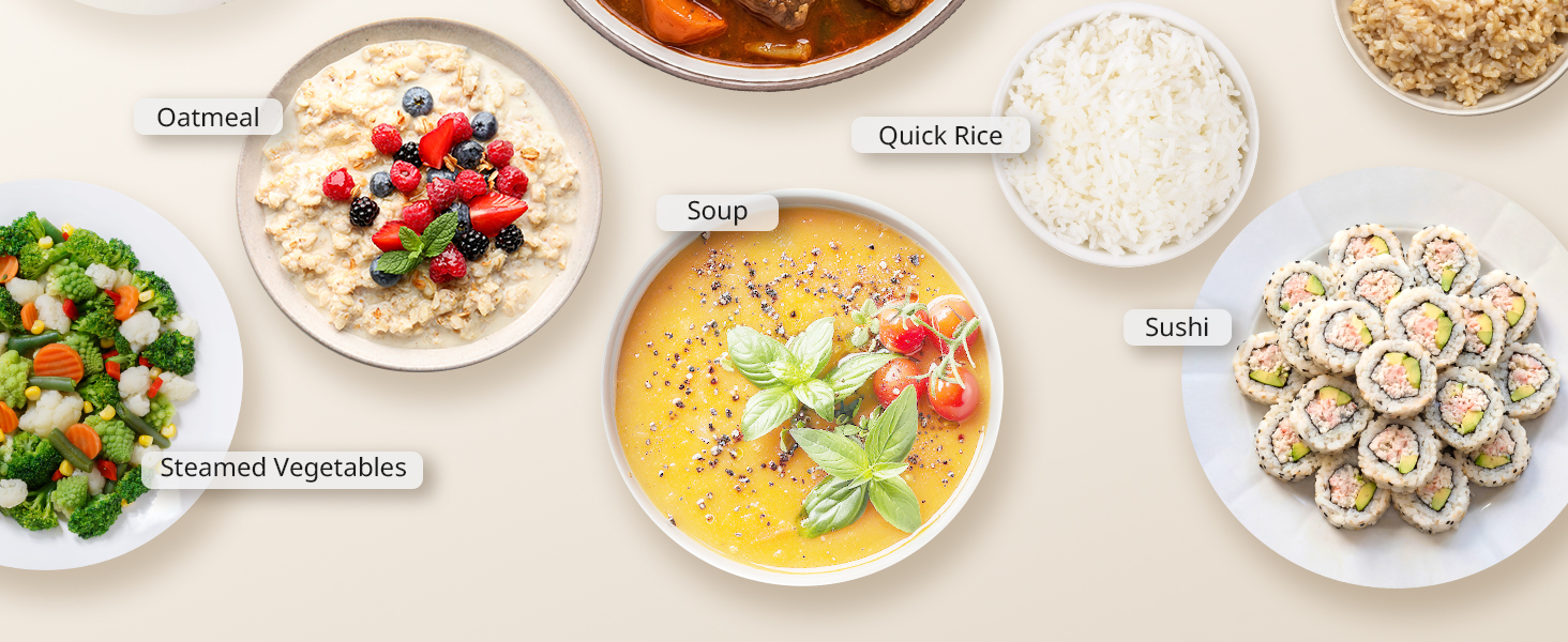One cooker, more than rice - multiple presets for easy cooking