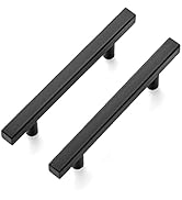 Ravinte 30 Pack 6'' Square Cabinet Pulls Matte Black Stainless Steel Kitchen Drawer Pulls Cabinet...
