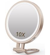 travel magnifying mirror with light