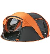 EchoSmile Camping Instant Pop Up Tent, 2/4/6/8/10 Person, Water Resistant Dome, Easy Setup for Ca...