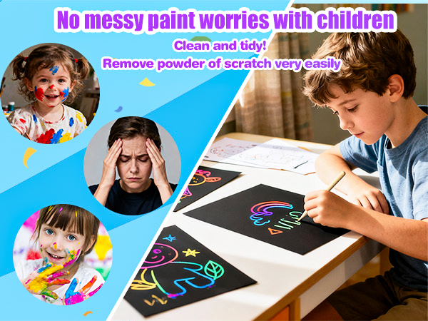 Cityrosy Scratch Art Paper Rainbow