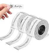 D30 Label Maker Tape, for D30 D32 D10 D35 Q30 Label Maker, Black on Transparrent Thermal Paper Se...
