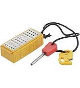 Smith's 50562 Pack Pal Tinder Maker with Fire Starter – Stainless Steel Grater –Striker – Natural...