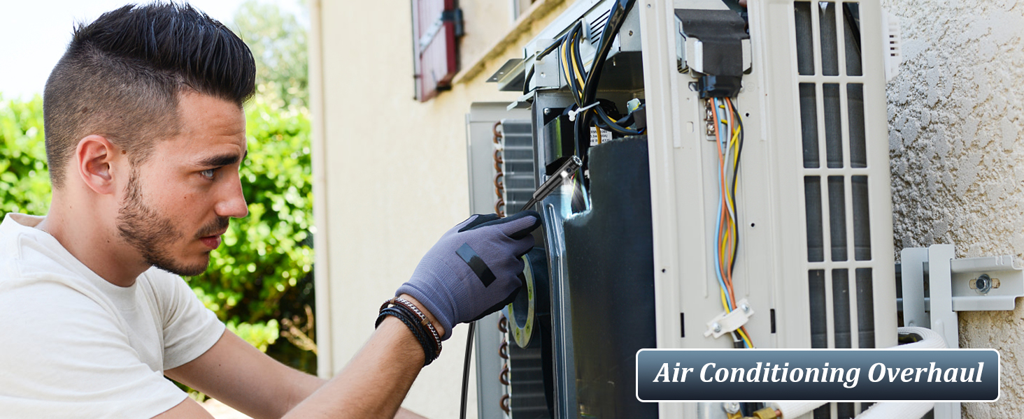 Inspecting an Air Conditioner with an Endoscope