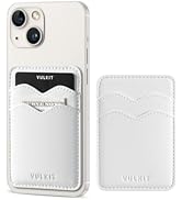 VULKIT Stick on Card Holder Compatible for iphone Leather Cell Phone Wallet Credit Card Case Stro...