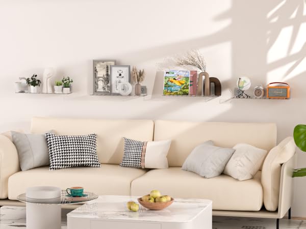floating shelves for living room