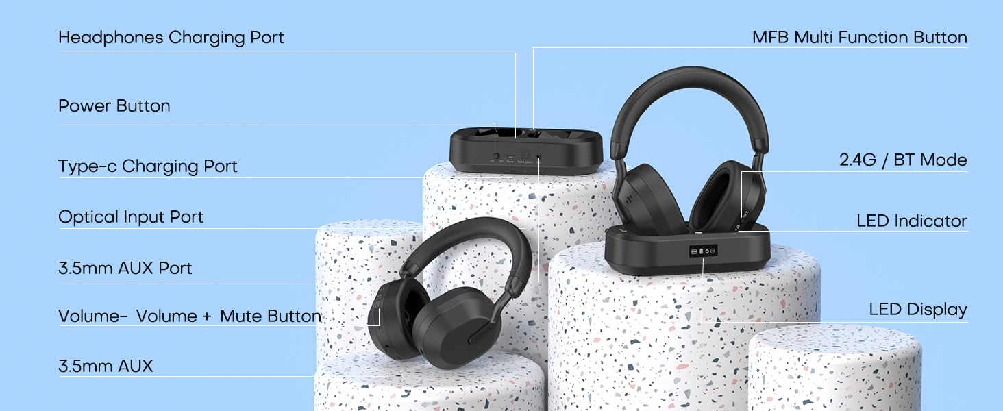 wireless tv headphones for seniors