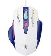 Uineer Wired Mouse, 4 Levels Adjustable DPI, 6 Programmable Buttons, Ergonomic Computer Wired Mou...