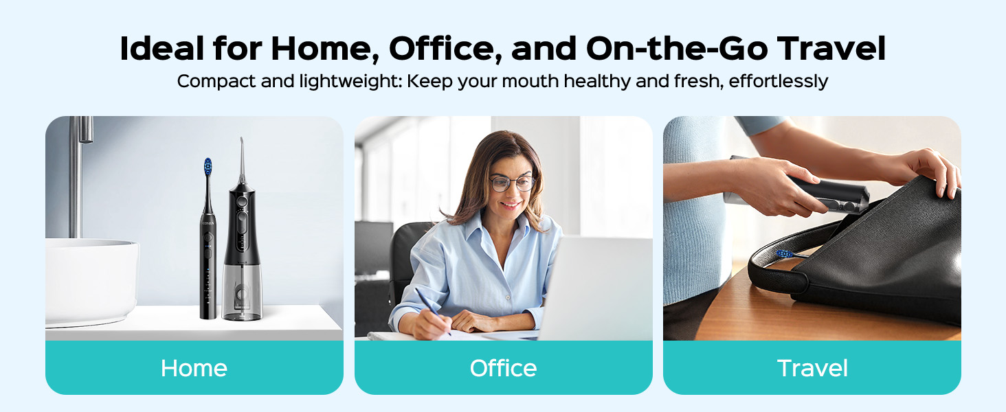 electric toothbrush with water flosser