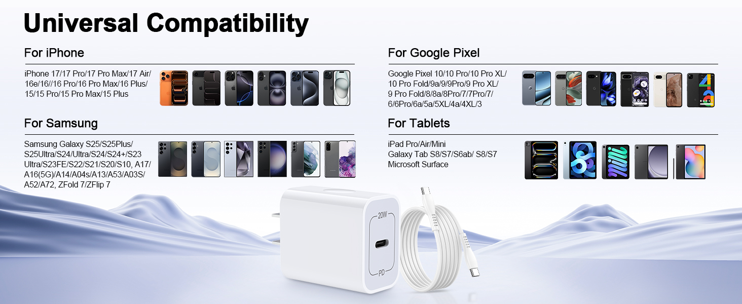 iPhone 17 charger cord and block