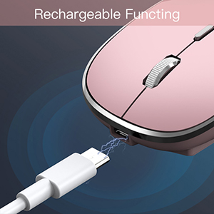 Wireless mouse with charging function and rechargeable battery