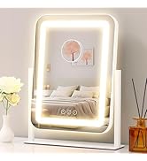 Vanity Mirror with Lights,13.1"×16.7"LED Makeup Mirror,Lighted Makeup Mirror with Lights, Smart T...