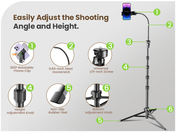 All components work in perfect harmony, suitable for multi-angle and multi-height shooting.