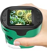 1000X Handheld Microscope for Kids 4K 2.0" Screen Rechargeable Mini Pocket Digital Microscopes w/...