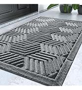 Yimobra Front Door Mat Outside Entrance, 29.5x17 Inch, All-Season Indoor Outdoor Welcome Mat, Hea...