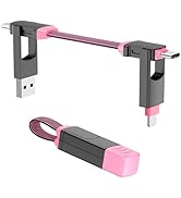 ZONLELE Magnetic Keyring 4 in 1 Fast Charger Cord Multi Charging Cable Short for Travel Portable,...