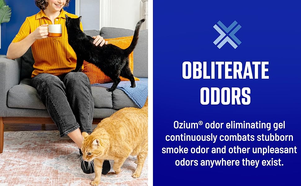 Continuously combats stubborn smoke odor and other unpleasant odors anywhere they exist.