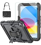 New iPad 10th Generation Case 2022 10.9 Inch with Tempered Glass Screen Protector &amp; Pencil Holder...
