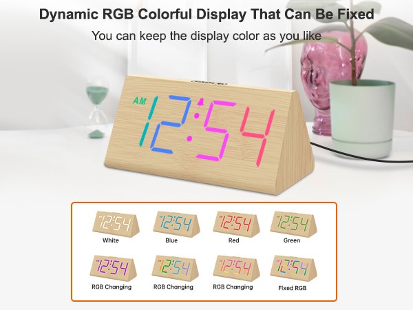 rgb digital clocks for bedrooms